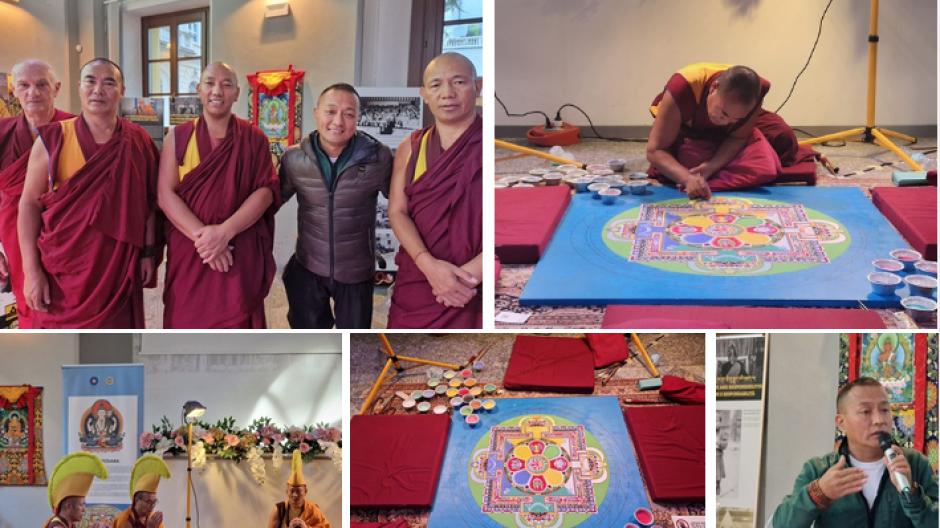 La pace: una mostra sul Dalai Lama e un mandala realizzato dai monaci. A Domodossola